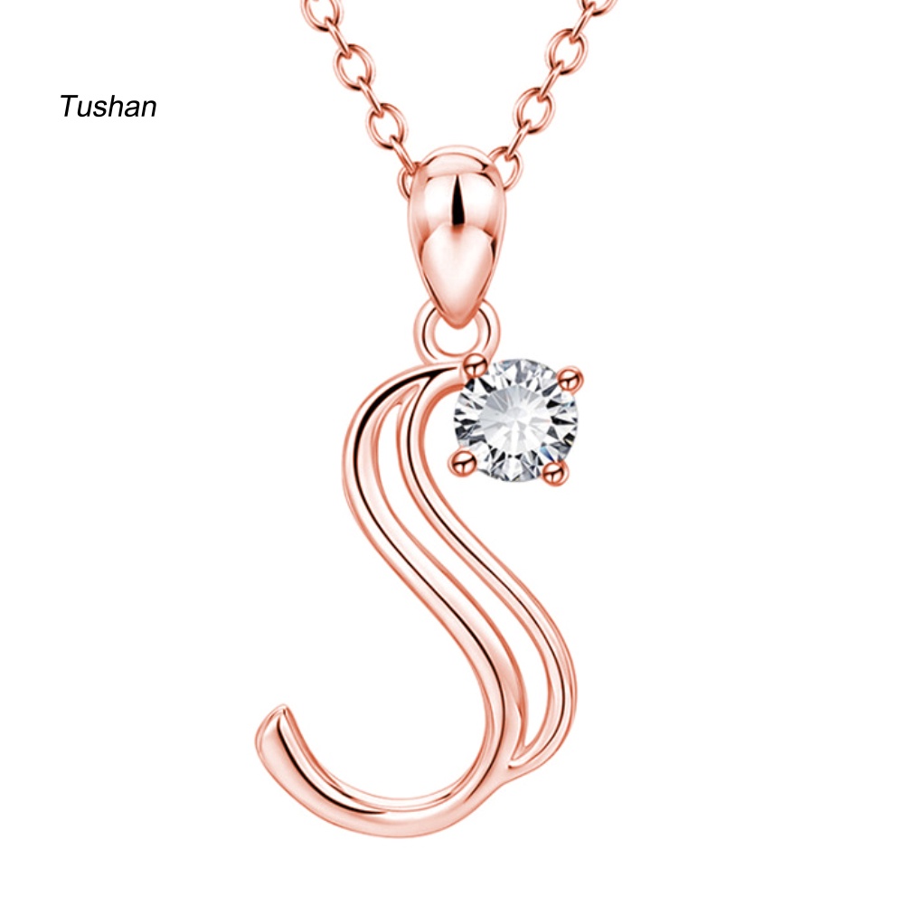 Vòng cổ Mặt Chữ Cái Đính Đá Zircon Thời Trang Cho Nữ