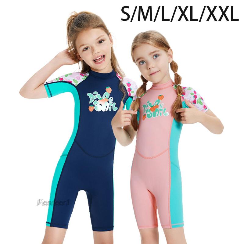 [Fenteer1] Bộ Đồ Bơi Chống Nắng Có Khóa Kéo Sau Lưng Dành Cho Bé Trai Bé Gái