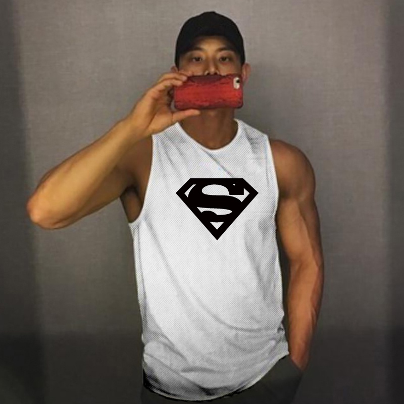 Áo Thun Thể Thao Sát Nách Cổ Tròn Phối Lưới Thời Trang Mùa Hè Cho Nam