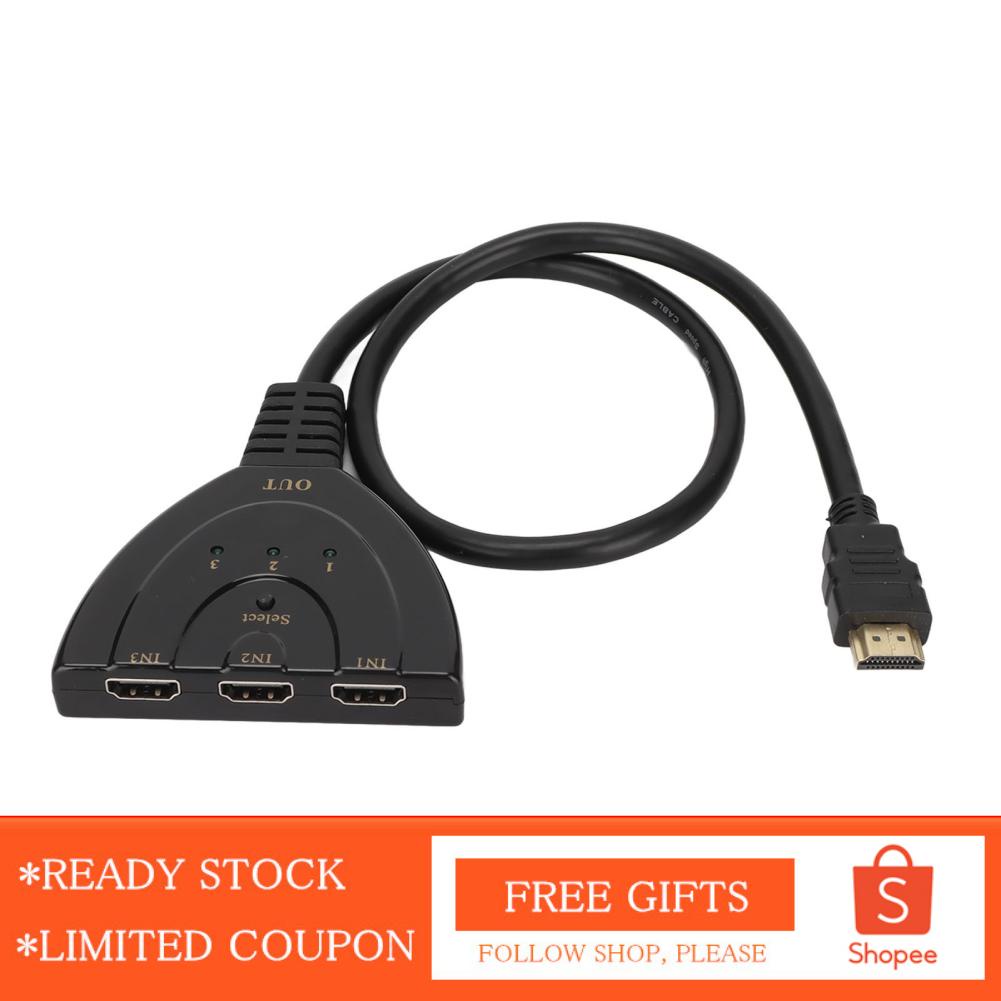 Alwaysonline 3x1 Switch Splitter High Resolution HD 4K 1080P Multimedia Interface Swit US