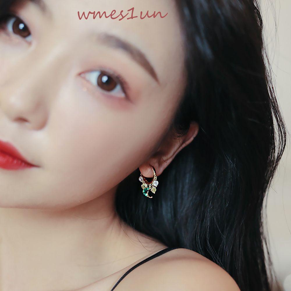 Bông Tai Dạng Vòng Tròn Bằng Đồng Phong Cách Bohemian Hàn Quốc Đơn Giản WMES15H Cho Nữ