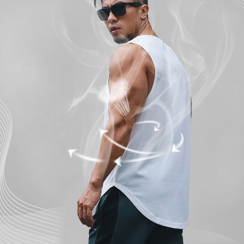 DICHUANGZHE Áo Thun Ba Lỗ Thể Thao Thoáng Khí Mau Khô Cho Nam