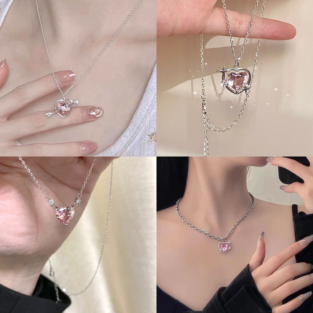 Vòng cổ Mặt Hình Trái Tim Dễ Thương Sáng Tạo Thời Trang Mùa Hè Dành Cho Nữ