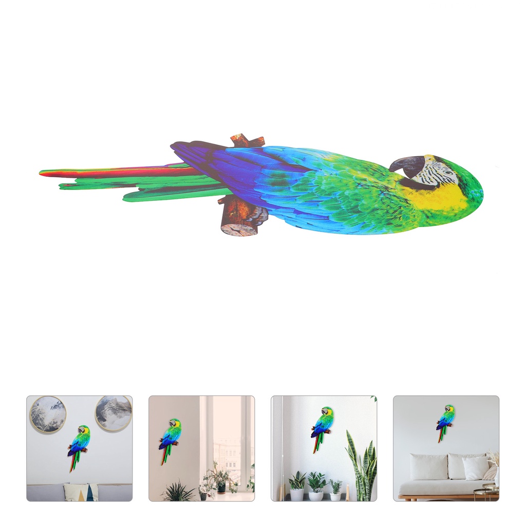 Bức Tượng Hình Chú Chim Bằng Sắt Kích Thước 37.5X15.5X0.1CM Treo Trang Trí Sân Vườn / Văn Phòng