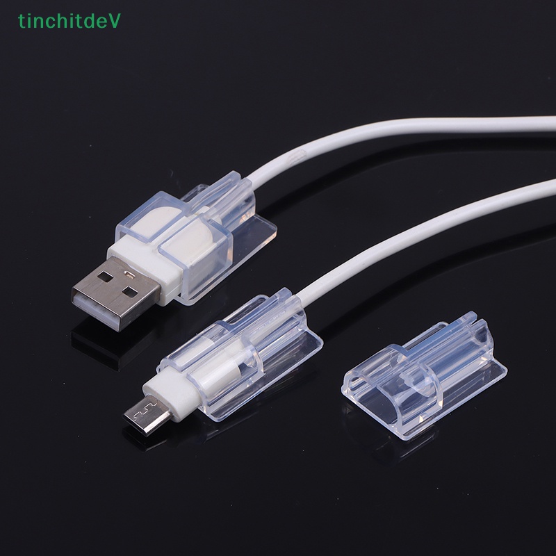 1 Kẹp Bảo Vệ Dây Cáp Dữ Liệu Bằng Silicone Mềm Trong Suốt