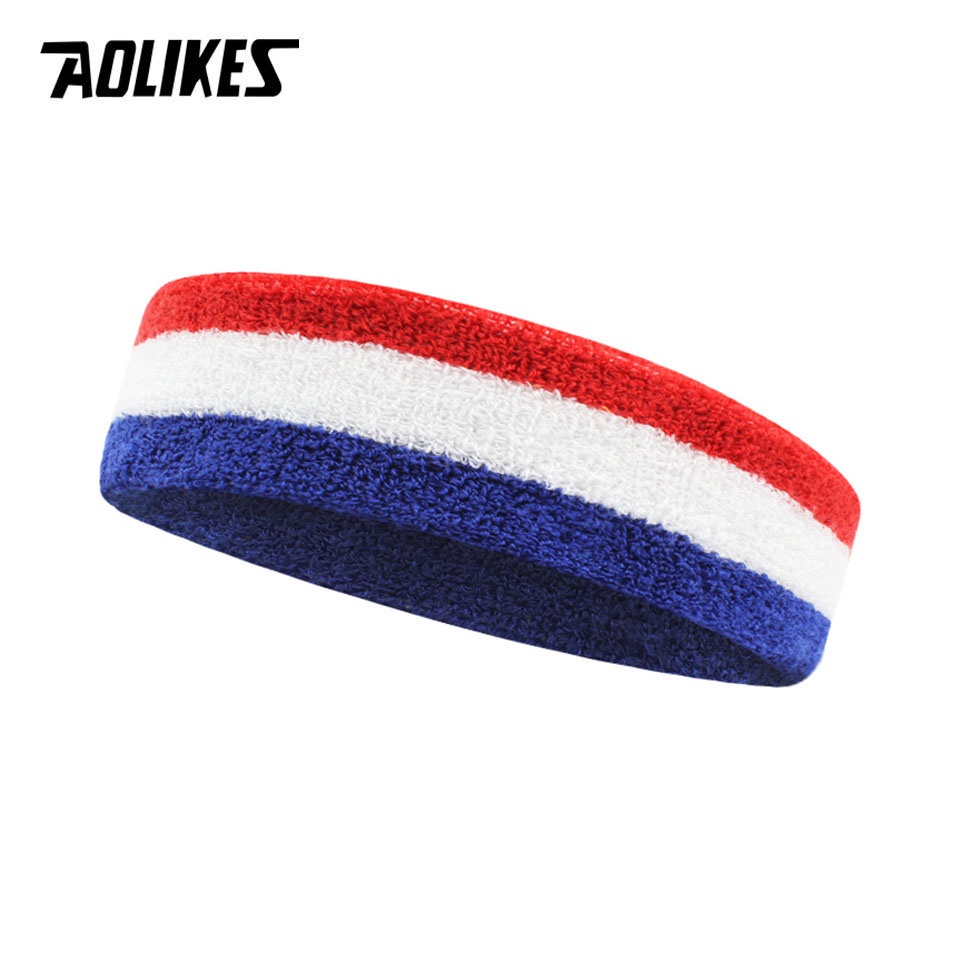 AOLIKES 1 Băng Đô Thể Thao Cotton Chống Trượt Thấm Hút Mồ Hôi Cho Nam Nữ