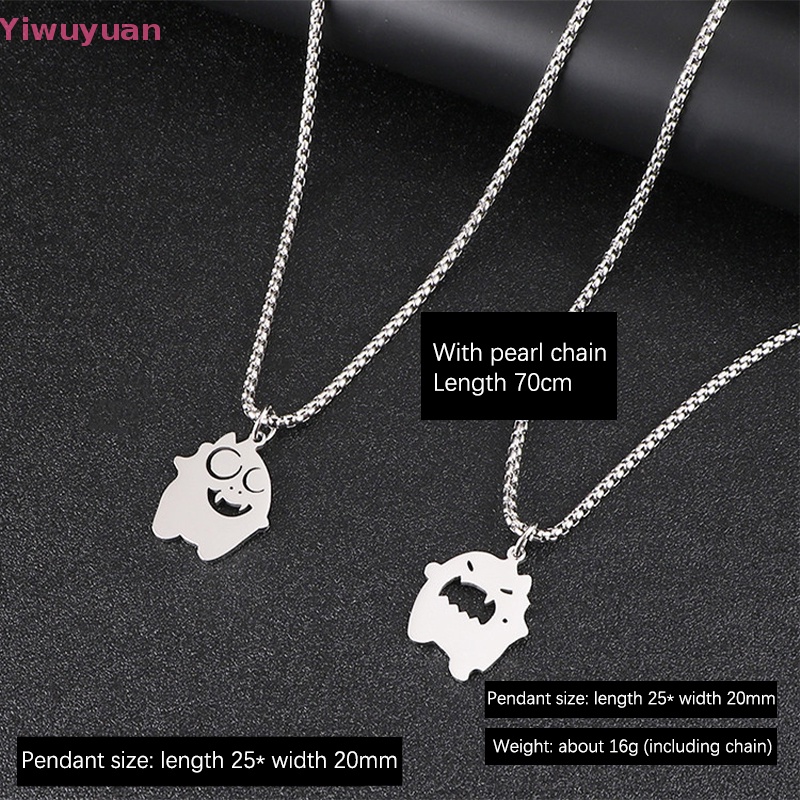 &lt; Yiwuyuan &gt; Vòng cổ Bằng Thép Không Gỉ Mặt Quái Vật Nhỏ Ăn Troubles Gothic Thời Trang Trang Sức Nữ Mới