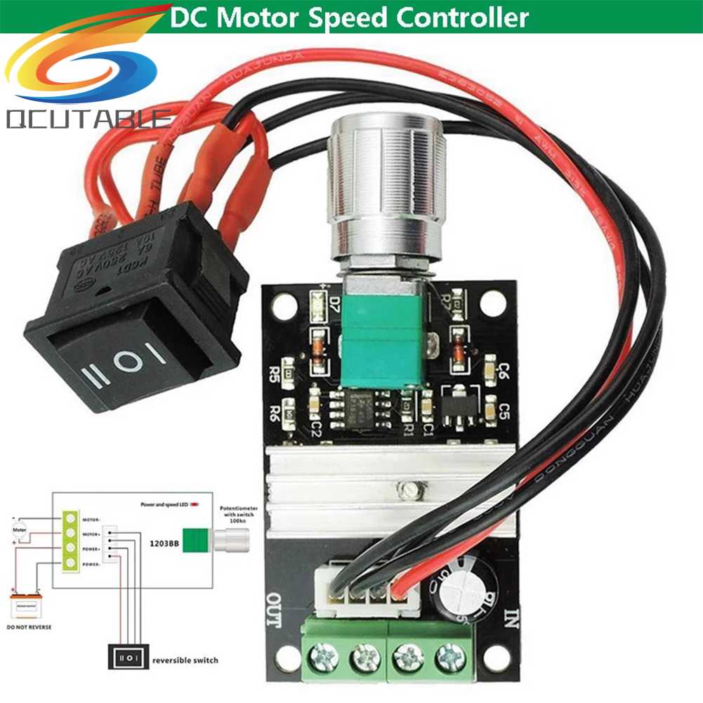 Công Tắc Điều Khiển Tốc Độ Động Cơ DC 6V 12V 24V 28V DC 3A