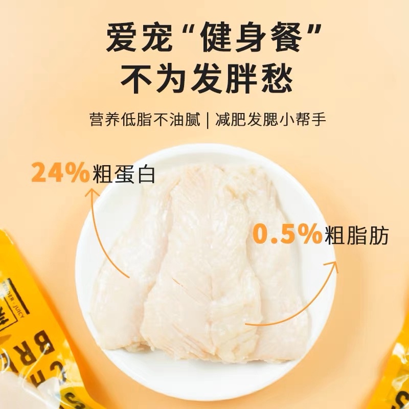 Ức gà hấp ăn liền CHZK gói 40g Đồ ăn nhẹ cho thú cưng chó mèo - CHICKEN BREAST