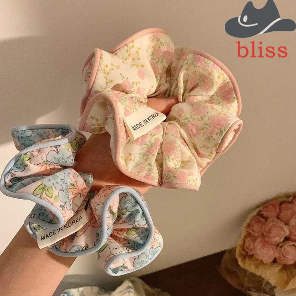 Dây Cột Tóc Co Giãn In Họa Tiết Hoa Đơn Giản Phong Cách Hàn Quốc Cho Nữ