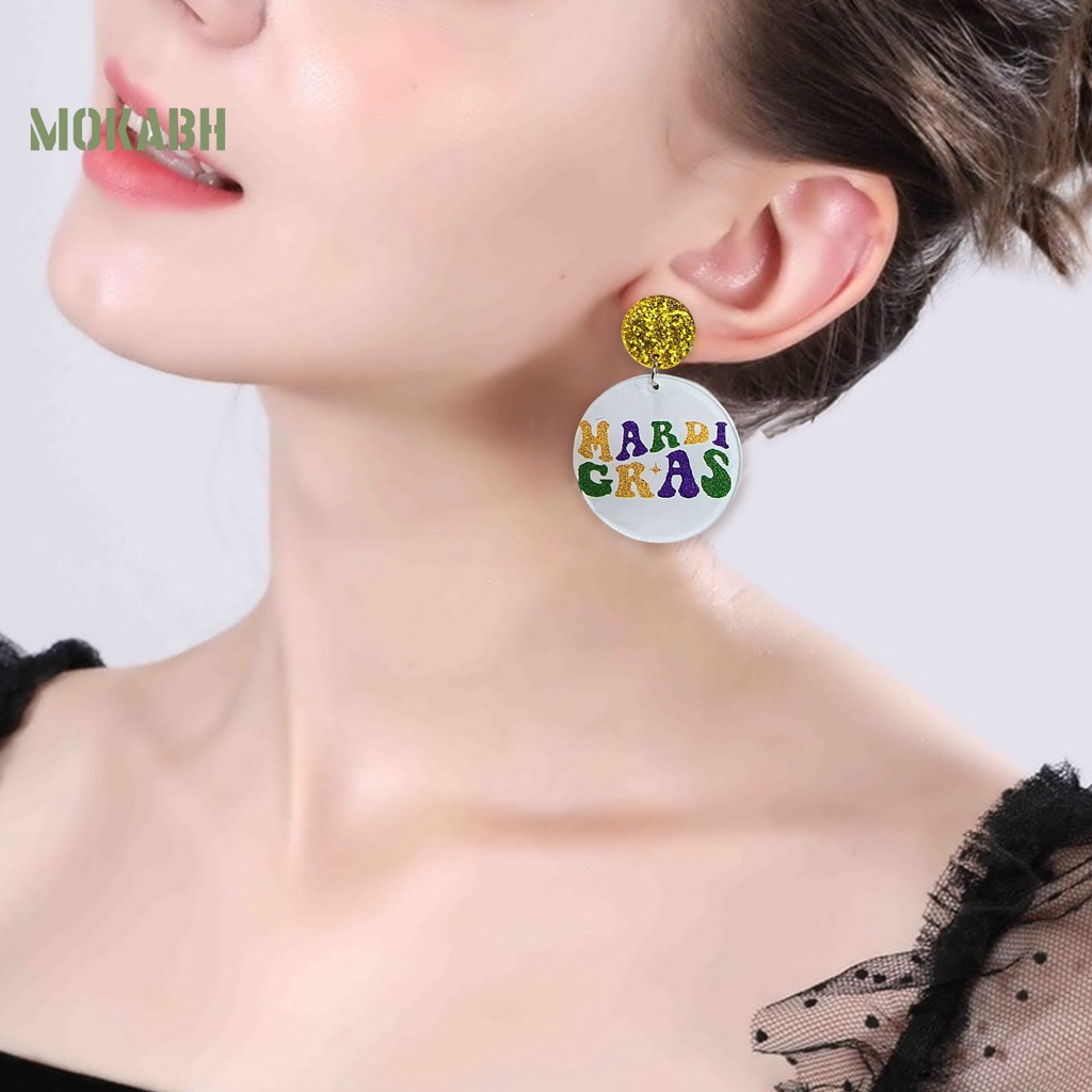 1 Đôi Bông Tai Hình Giọt Nước Đính Kim Tuyến Nhiều Màu Thời Trang