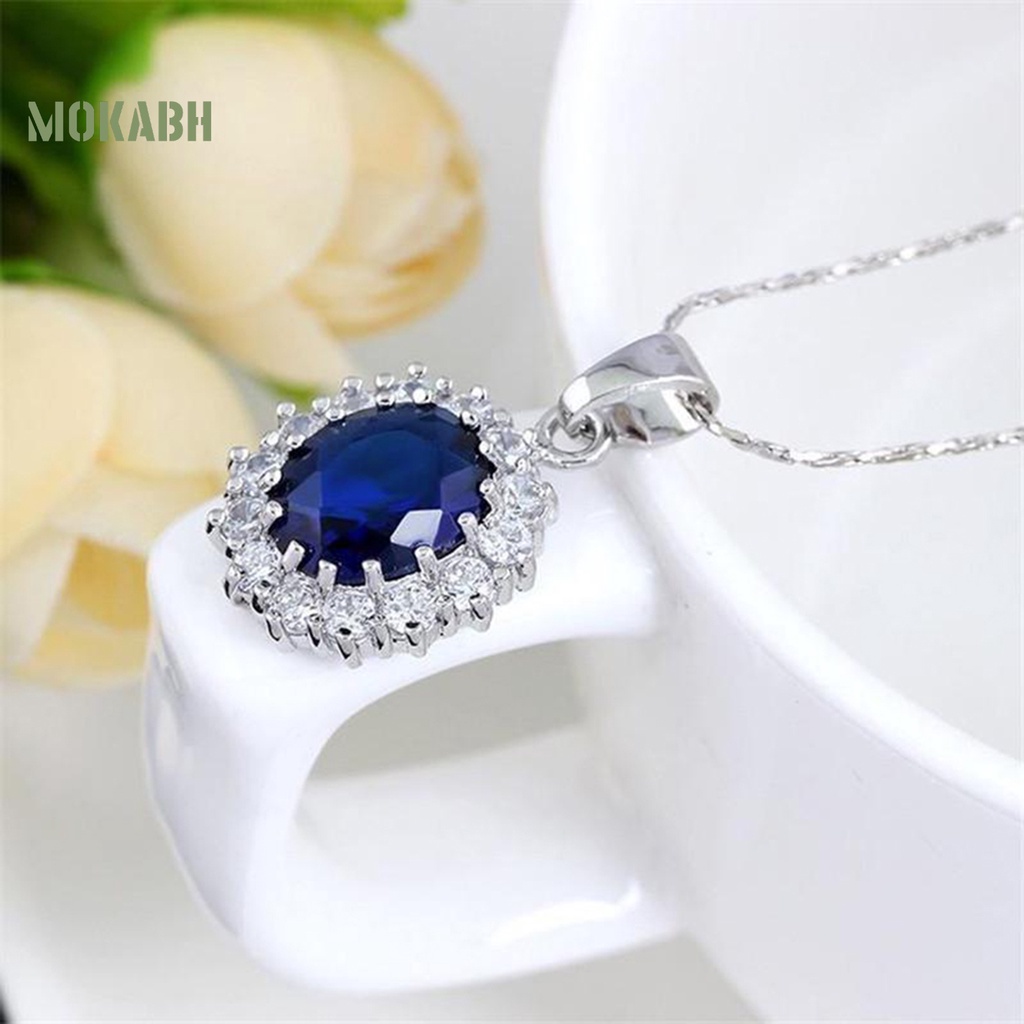 Vòng cổ Đính Đá Sapphire Nhân Tạo Thời Trang Cho Cuộc Sống Hàng Ngày