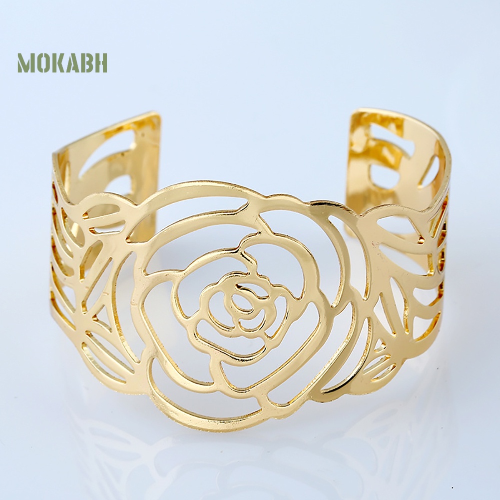 Vòng Tay HợP Kim DạNg Hở HìNh Hoa HồNg ThờI Trang