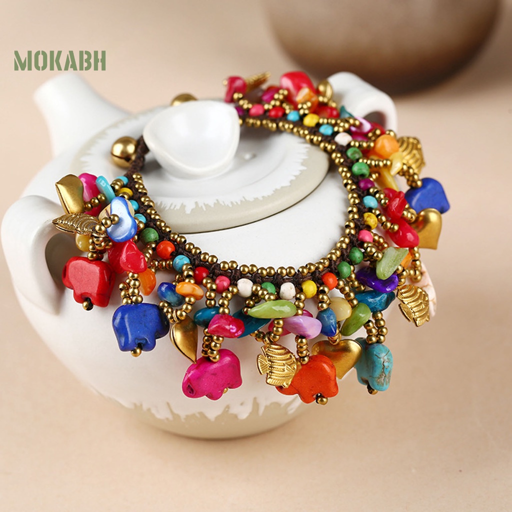 Vòng Tay Chuỗi Hạt Nhiều Màu Phong Cách Bohemian Thời Trang Cho Nữ