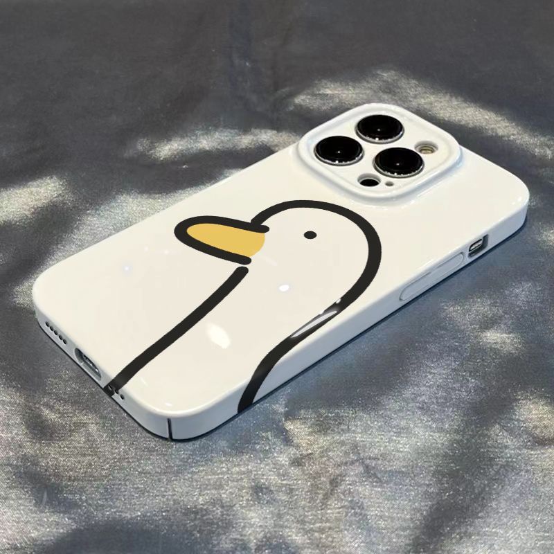 Ốp Điện Thoại Cứng Họa Tiết Chú Vịt Dễ Thương Cho Iphone Se 13 714pro xsmax xr 812max11 7NDK