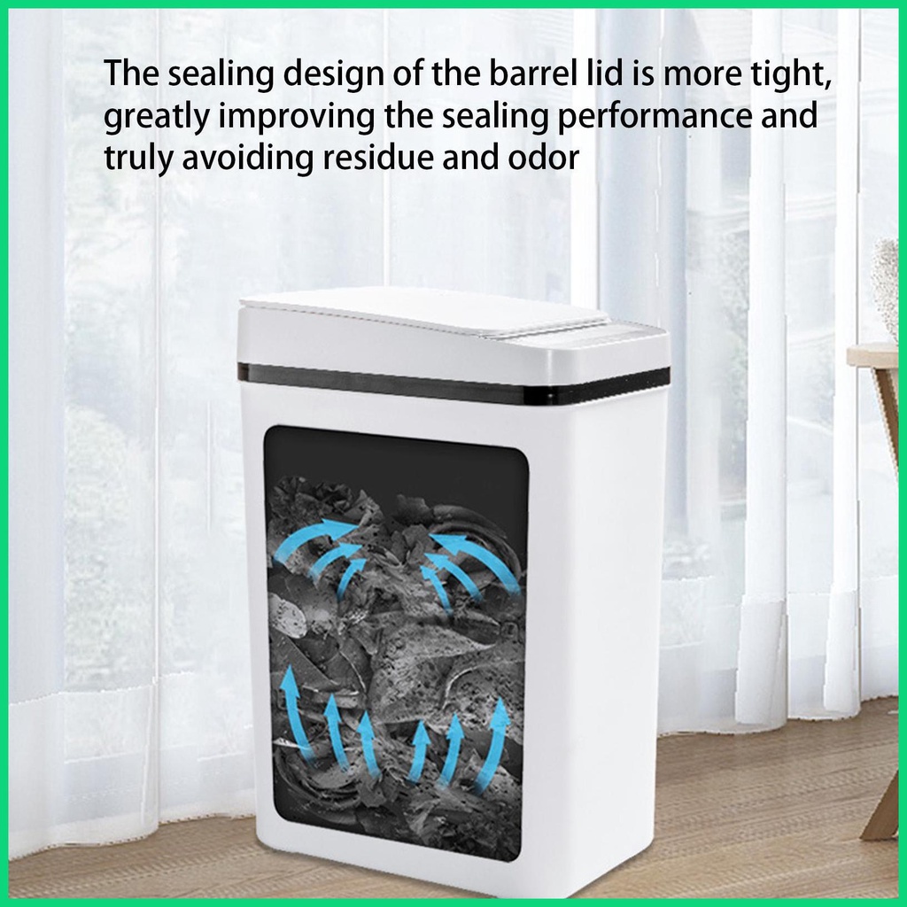 Thùng Rác Thông Minh Cảm Ứng Chuyển Động 12L Có Nắp Chống Nước