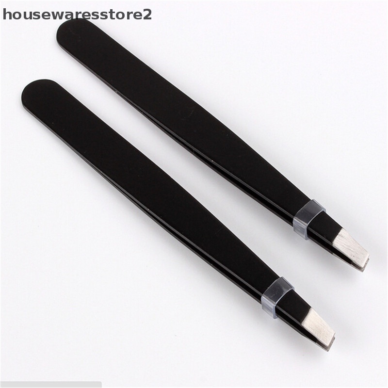 Set 2 Nhíp Nhổ Lông Mày Chuyên Nghiệp Màu Đen Cho Nữ