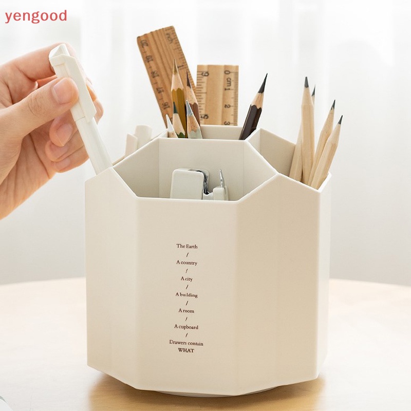 Hộp Đựng Bút Hình Lục Giác Cỡ Lớn Để Bàn Tiện Dụng