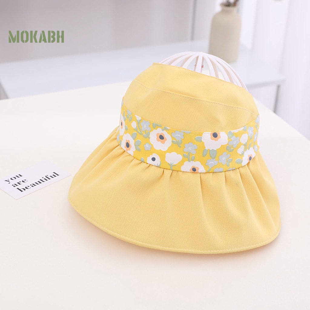 Nón Tai Bèo Chống Tia UV Họa Tiết Hoa Hoạt Hình Dễ Thương Cho Bé