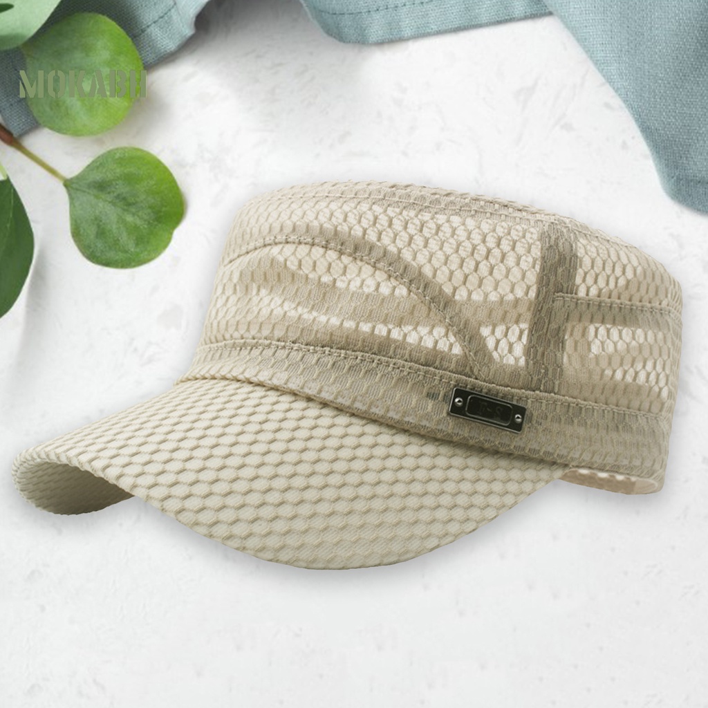 [Mok Abh] Mũ Lưỡi Trai Màu Trơn Thoáng Khí Trọng Lượng Nhẹ Dành Cho Nam