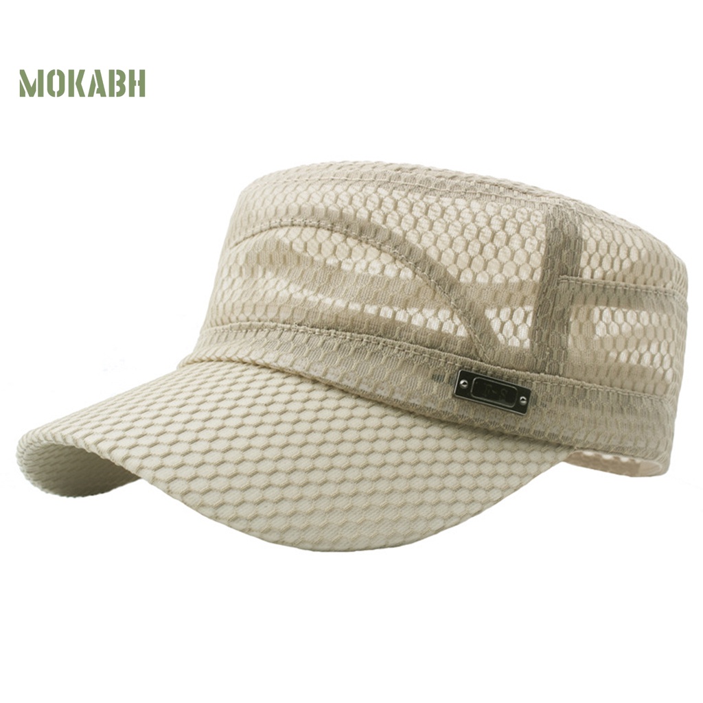 [Mok Abh] Mũ Lưỡi Trai Màu Trơn Thoáng Khí Trọng Lượng Nhẹ Dành Cho Nam