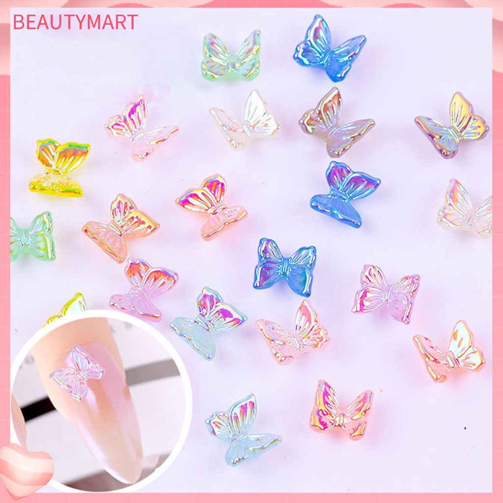 Set 100 Bươm Bướm 3D Nhiều Màu Sắc Dùng Trang Trí Móng Tay Nghệ Thuật
