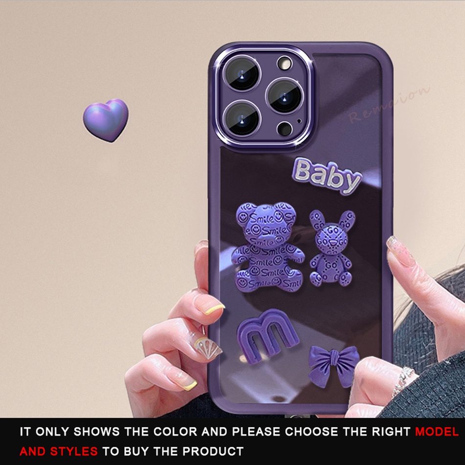 Ốp Điện Thoại Silicon Hình Gấu 3D Cho iPhone 14 13 11 12 Pro MAX Mini 6 6s 7 8 Plus 7plus 8plus 6plus X XR XS MAX 11Pro