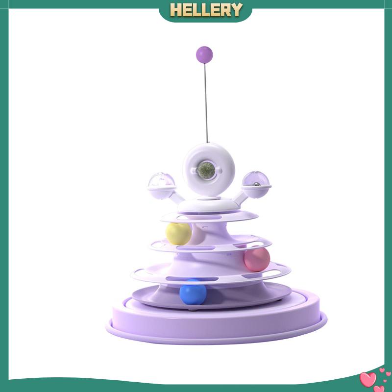 [HelleryVN] Đồ Chơi Xếp Hình Đường Ray Vòng Tròn 3 Lớp Vui Nhộn Cho Mèo Cưng