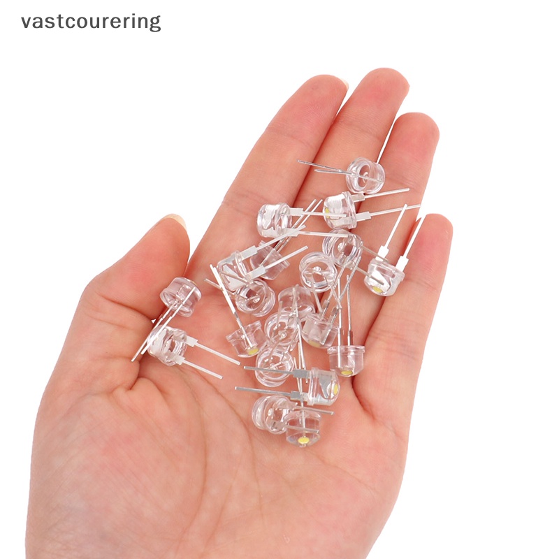 Bộ 20 Đèn LED 8mm 0.75W F8MM Ánh Sáng Trắng Chất Lượng Cao