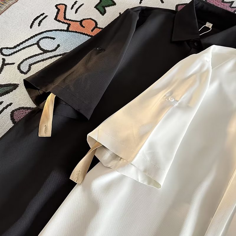 Áo Sơ Mi Tay Lửng Phong Cách Hàn Quốc Thời Trang Mùa Hè Mới Cho Nam