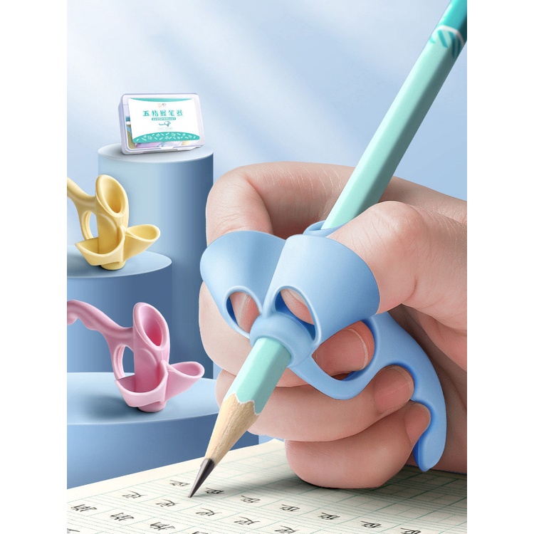 Bộ giá đỡ bút MICHLEY bằng silicon dành cho trẻ em học mẫu giáo
