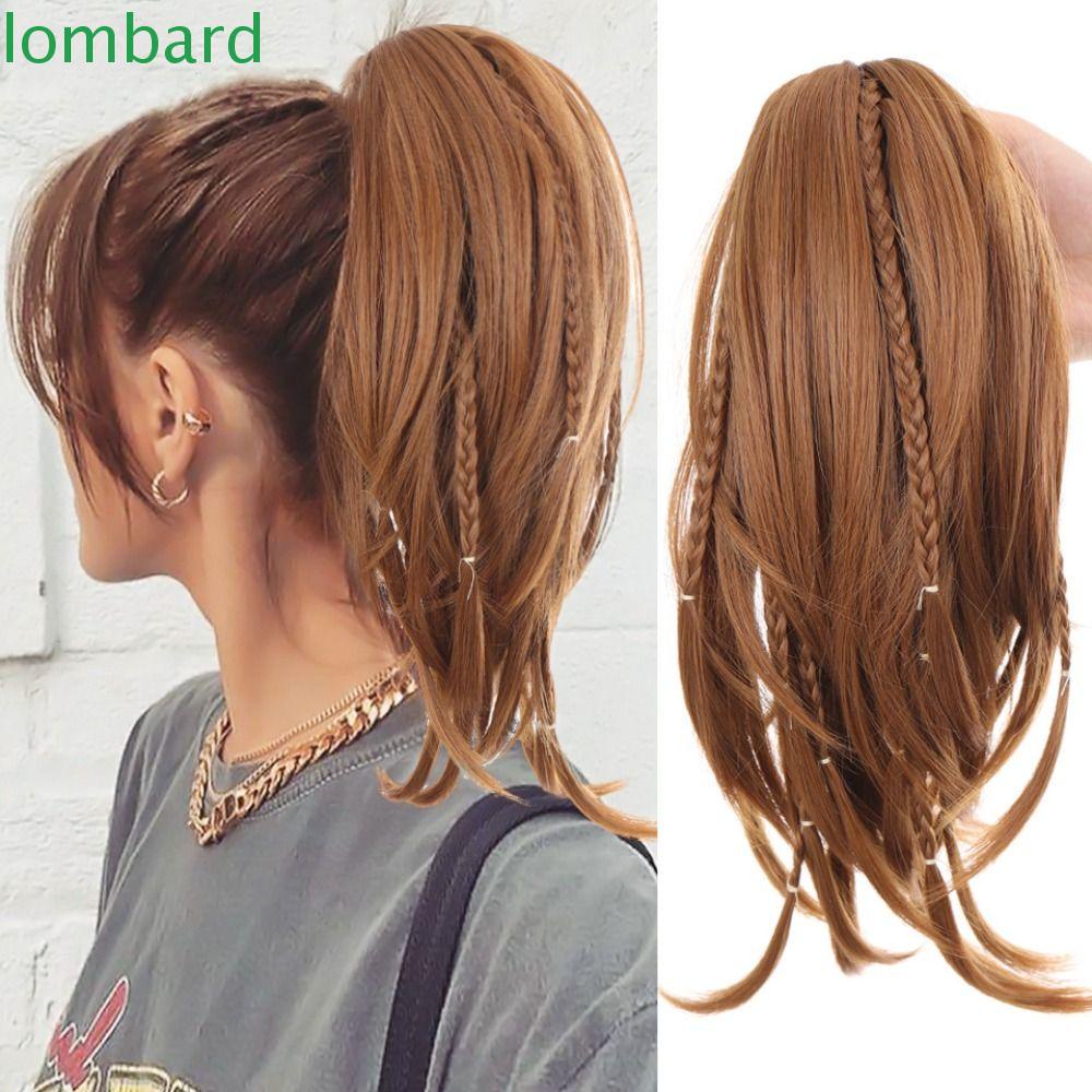 Tóc Giả Đuôi Ngựa Thẳng Ngắn Mềm Mại Chịu Nhiệt Tự Nhiên Dễ Phối Đồ Cho Nữ