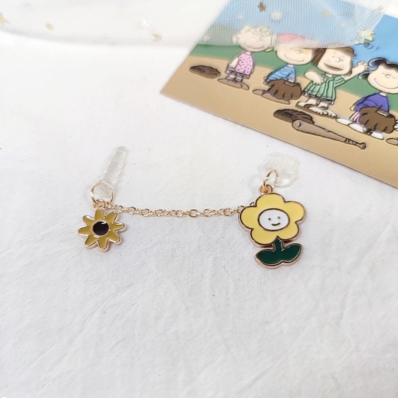 Phụ Kiện Gắn Chống Bụi Cho Lỗ Cắm Điện Thoại Di Động Hình Hoa Hướng Dương