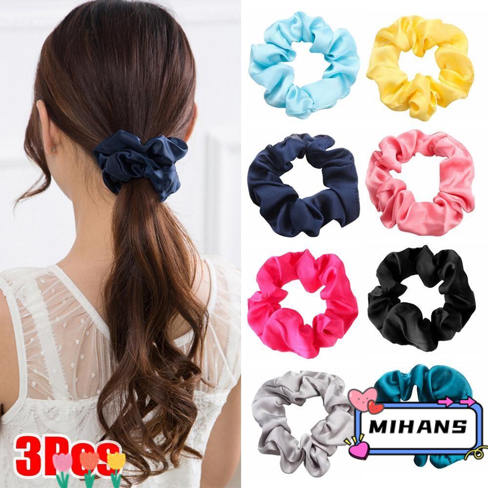 Bộ 3 Dây Buộc Tóc Vải Satin Thời Trang Dành Cho Nữ