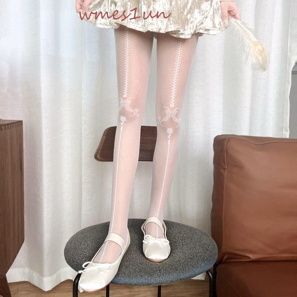 Vớ Nylon Siêu Mỏng Trong Suốt WMES15H Phong Cách Nhật Bản Đơn Giản Thời Trang Dự Tiệc Cho Nữ