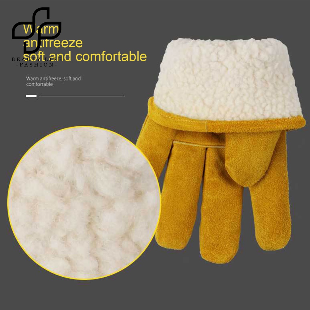 1 Đôi Găng Tay Da Giả Chống Lạnh Chống Rơi Cách Nhiệt Màu Trơn Thời Trang Cho Nam