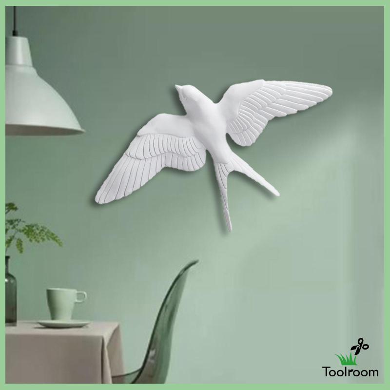 Phụ Kiện Trang Trí Tường Phòng Khách Hình Chim Én Bằng Nhựa Resin Phong Cách Bắc Âu
