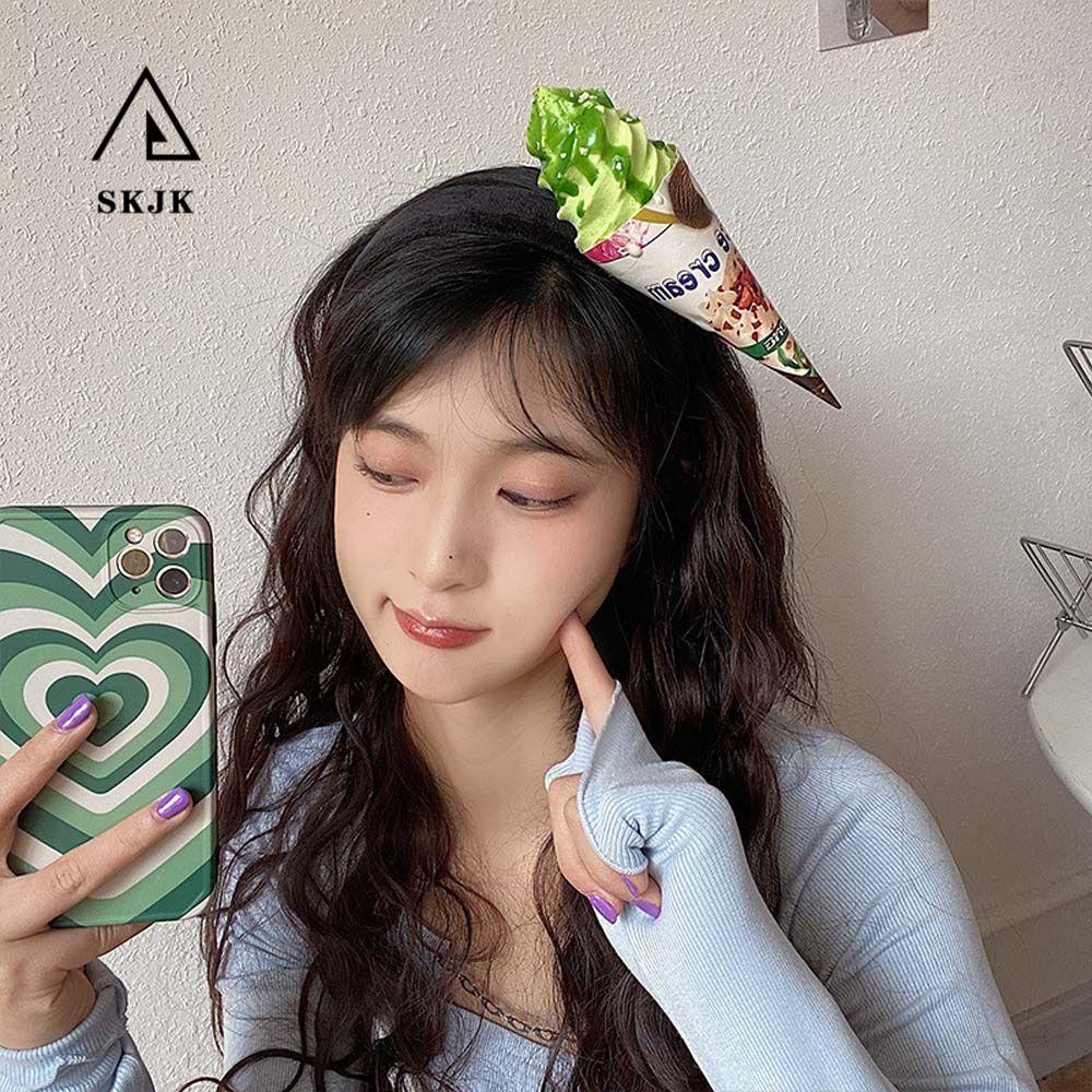 Băng đô cài tóc rửa mặt Hình Cây Kem Hoạt Hình Dễ Thương Sáng Tạo