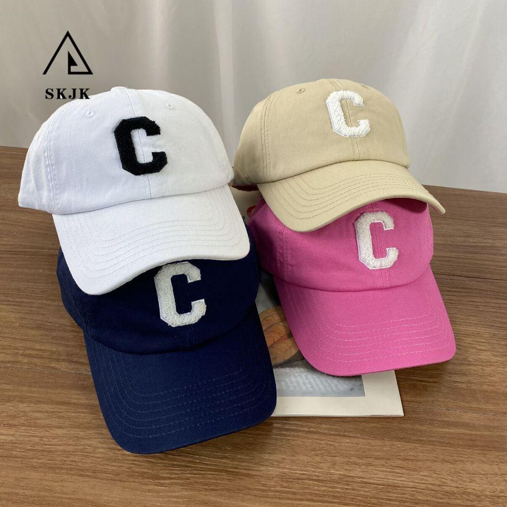 Mũ Lưỡi Trai Cotton Thêu Chữ C Độc Đáo Thời Trang Xuân Hè Cho Nam Và Nữ