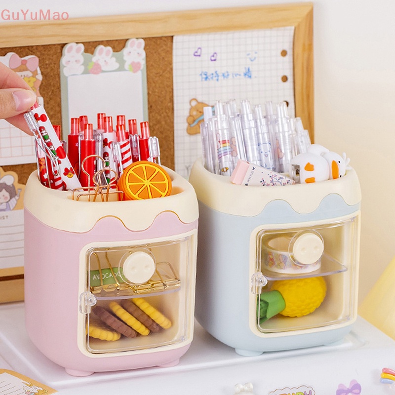 [cxGUYU] Hộp Đựng Bút Nhiều Ngăn Hình Heo Con Hoạt Hình Sáng Tạo Dễ Thương Cho Nữ Sinh / Văn Phòng PRTA