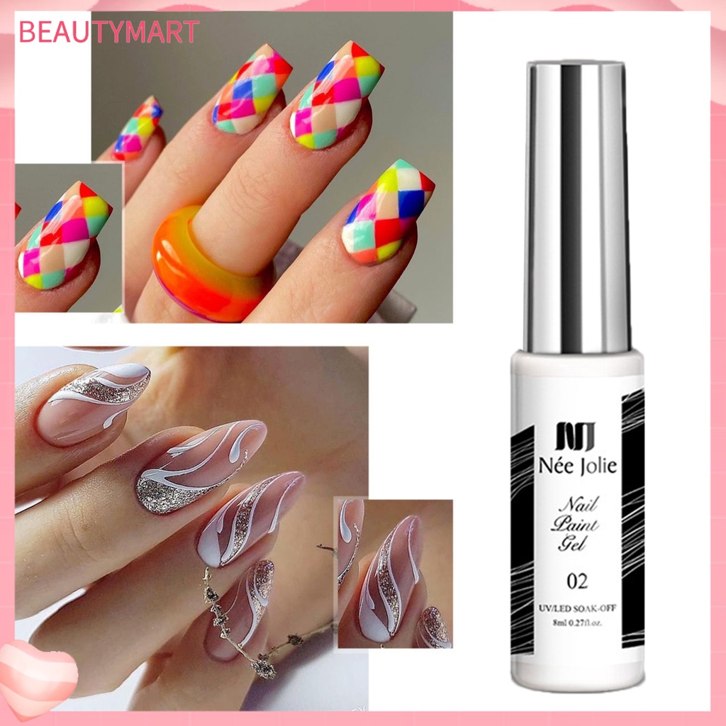 Gel Sơn Móng Tay 8ml Độ Đàn Hồi Cao Không Phai Tiện Dụng