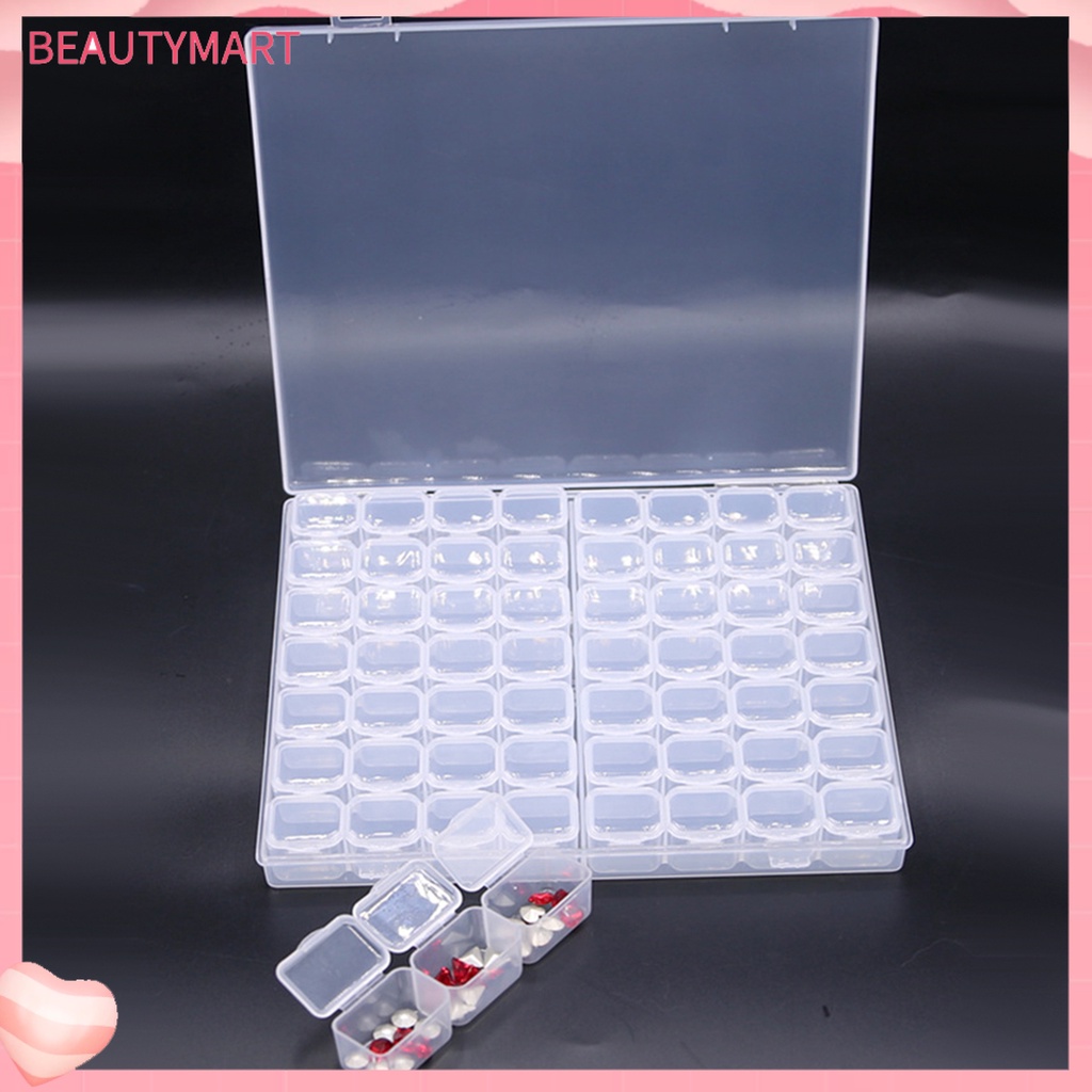 Hộp Nhựa PP 56 Ngăn Đựng Phụ Kiện Trang Trí Móng Nghệ Thuật