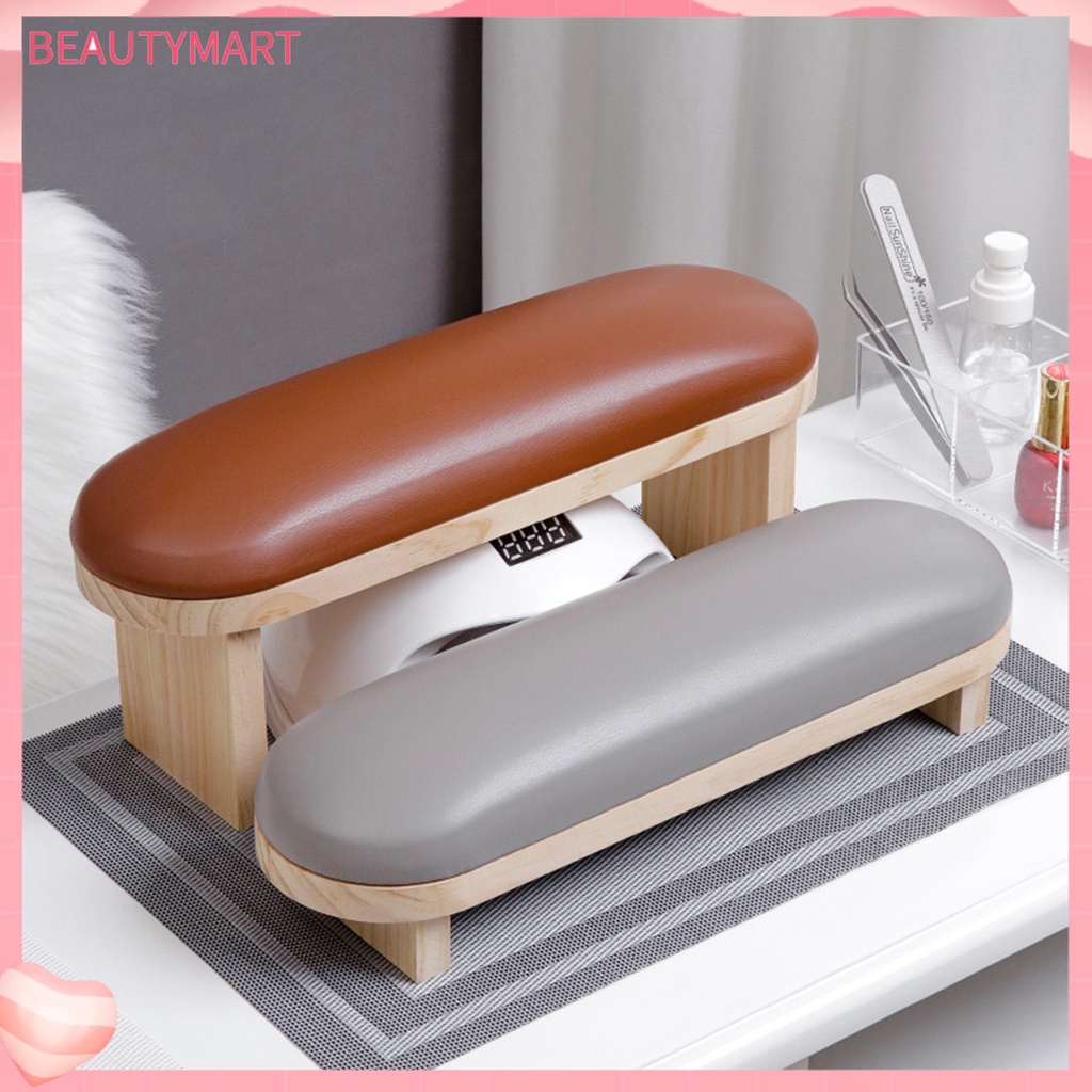 Gối Kê Tay Bằng Xốp Giả Da Mềm Mại Màu Trơn Hỗ Trợ Sơn Móng Tay Chuyên Dụng Cho Salon