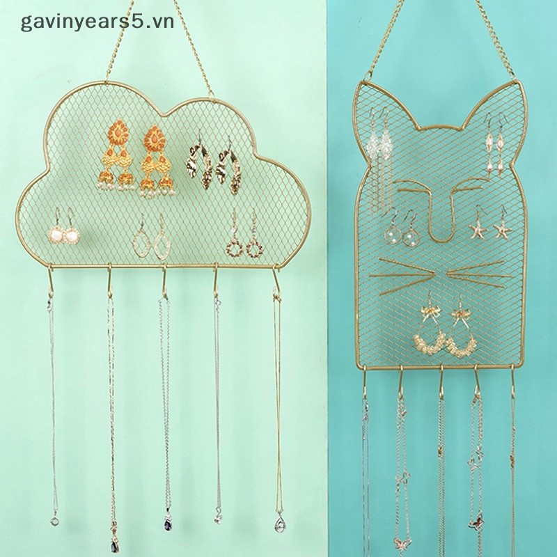 [Gavin] Móc Treo Bông Tai Đính Kim Cương Giả Trang Trí Tường Sắp Xếp Gọn Gàng