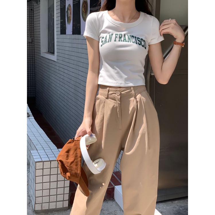 Áo Thun Tay Ngắn In Chữ Thiết Kế Mới Thời Trang Dành Cho Mùa Hè