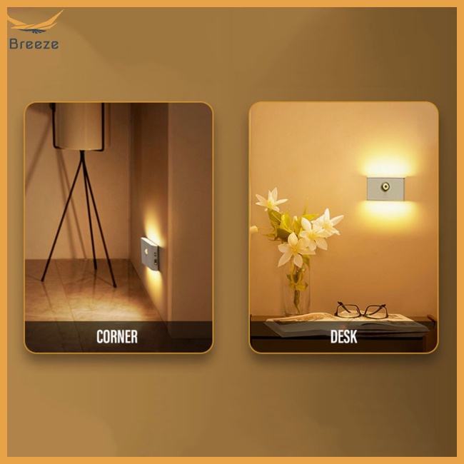 Đèn Led Không Dây Sạc Usb Cảm Ứng Cơ Thể Người Dùng Trang Trí Phòng Ngủ / Phòng Tắm