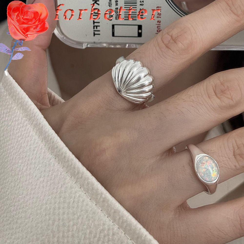 Nhẫn Hở Họa Tiết Vỏ Sò Phong Cách Pháp Cổ Điển Thời Trang Cho Nữ|Nhẫn Đeo Tay Phong Cách Hàn Quốc