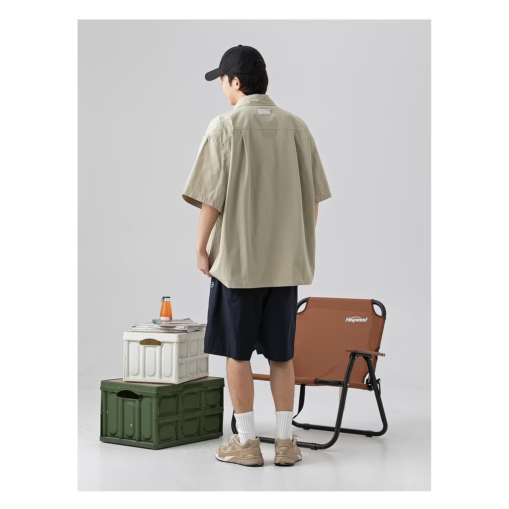 Áo Sơ Mi Tay Ngắn Dáng Rộng Thời Trang Mùa Hè 2023 Phong Cách Mới Cho Nam