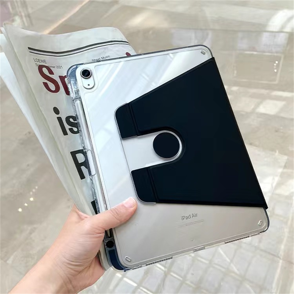 Ốp Máy Tính Bảng Cứng Kèm Ngăn Đựng Bút Chì Xoay 360 Độ Cho Ipad 7 8 9 10 Pro 11 10.5 A1701 A1709 Air 1 2 3 4 5