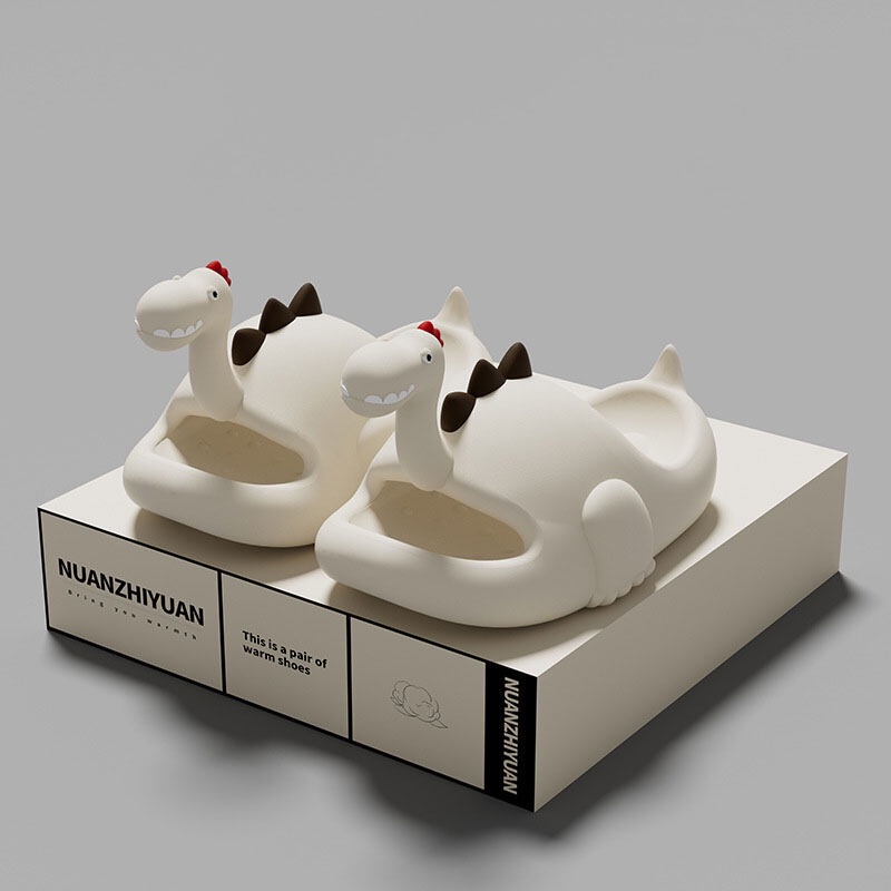 Dép Nhựa EVA Đế Mềm Hình Khủng Long Dễ Thương Cho Nữ